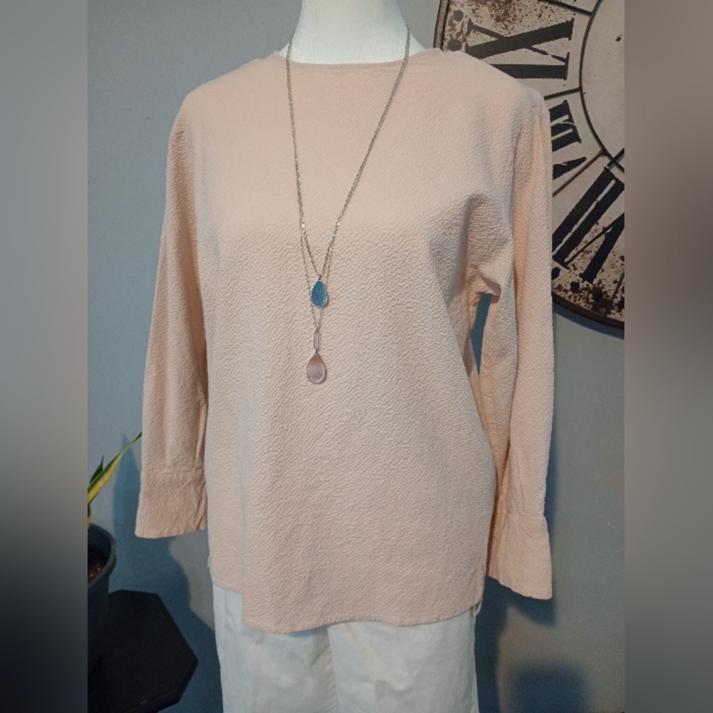 Zara Woman Light Pink Textured Top Size XS